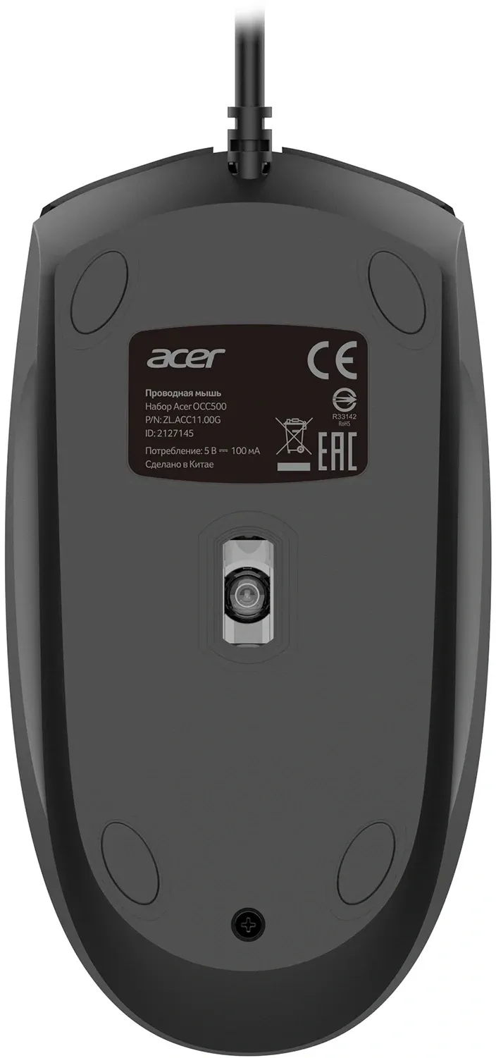 Клавиатура + мышь Acer OCC500 клав:черный мышь:черный USB ZL.ACC11.00G - фото 8