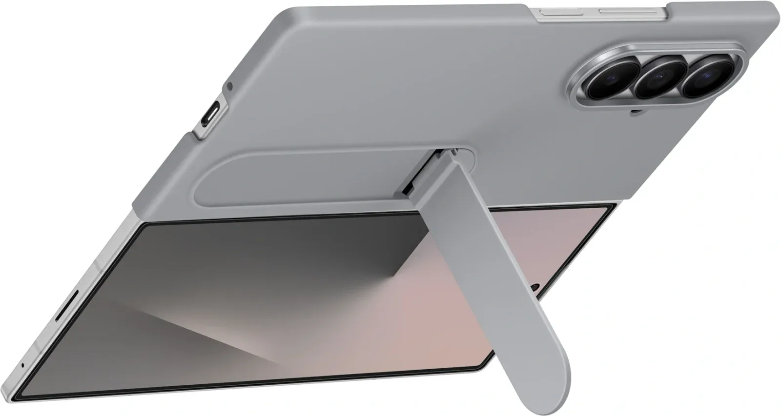 Чехол клип-кейс Samsung для Samsung Galaxy Z Fold7 Silicone Case серый EF-MF966CJEGRU - фото 5