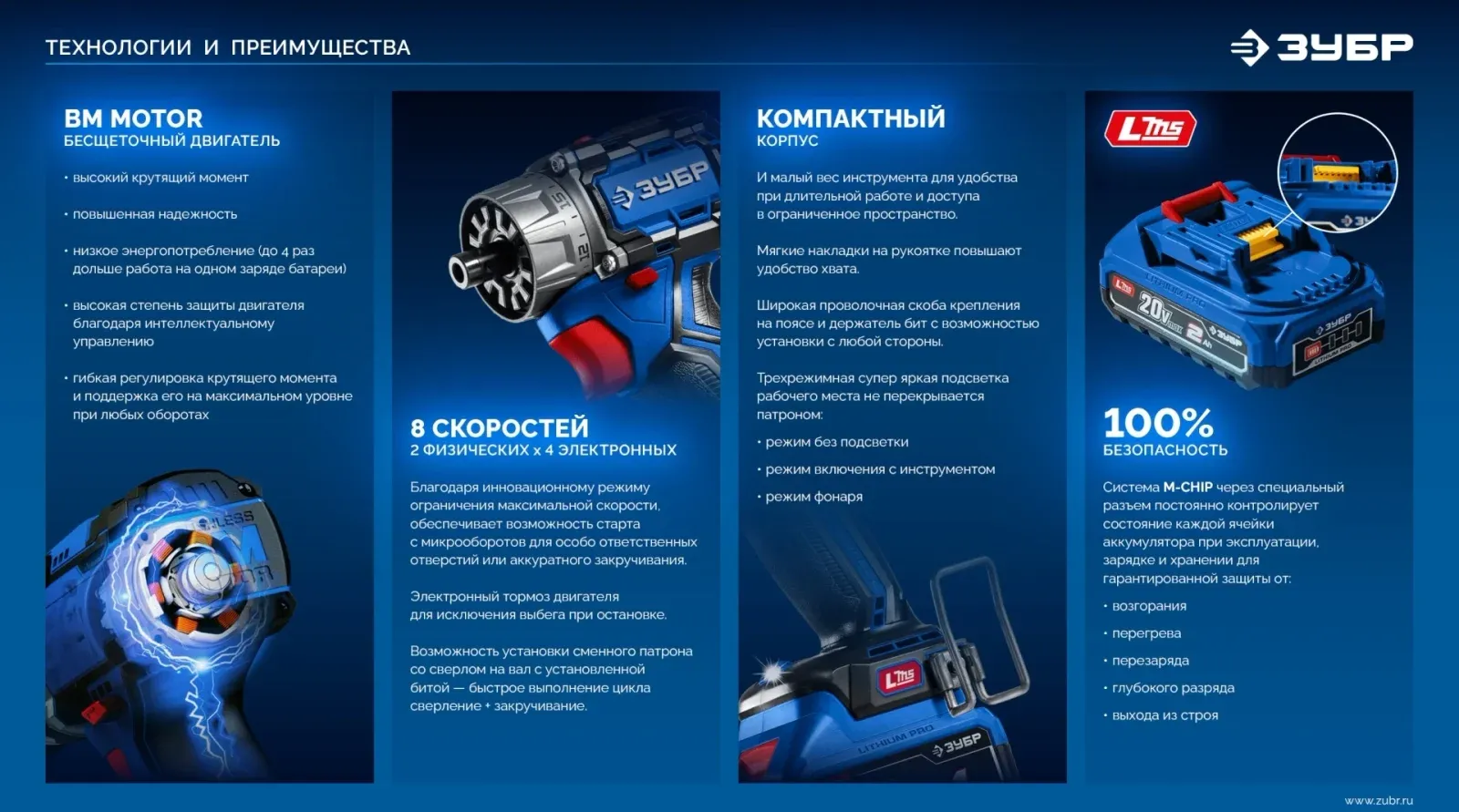 Дрель-шуруповерт Зубр DB-50-42-H3 40Вт аккум. патрон:быстрозажимной кейс в комплекте - фото 6