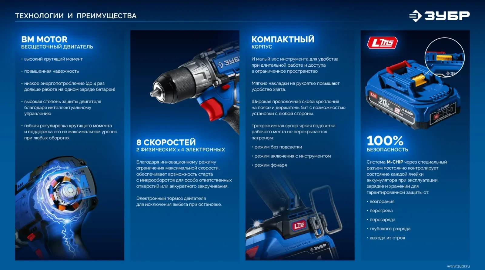 Дрель-шуруповерт Зубр DB-50-22 40Вт аккум. патрон:быстрозажимной кейс в комплекте - фото 7