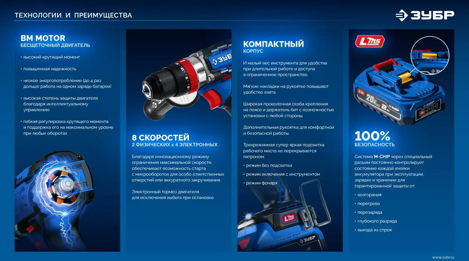 Дрель-шуруповерт Зубр DB-70-22 40Вт аккум. патрон:быстрозажимной кейс в комплекте - фото 7