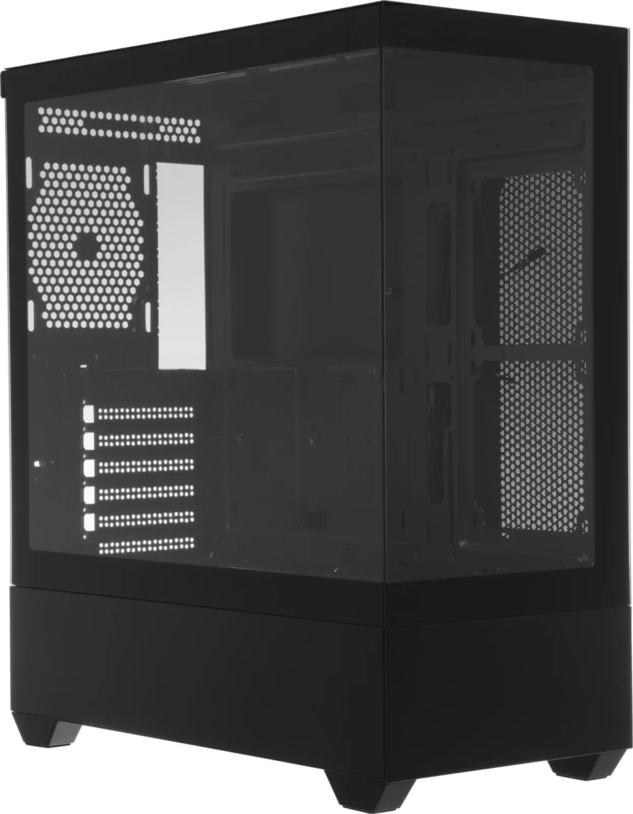 Корпус Accord ACC-EL1B TG черный без БП ATX 2xUSB2.0 1xUSB3.1 audio bott PSU - фото 5