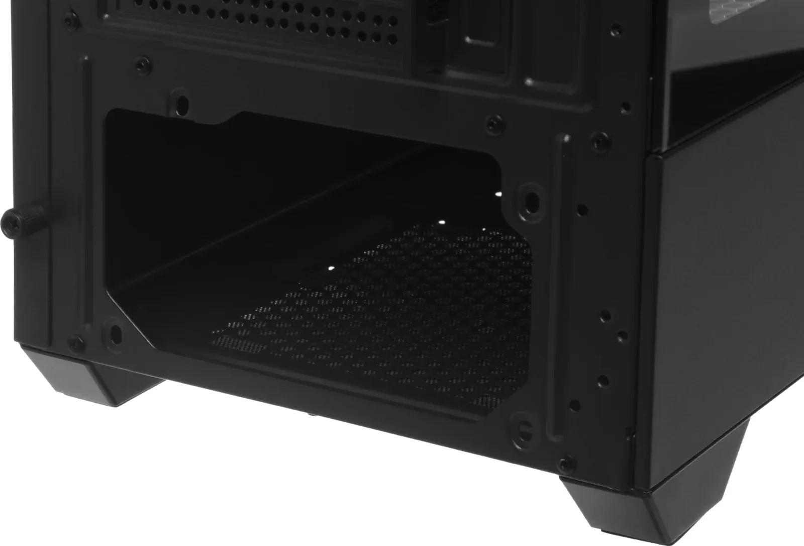 Корпус Accord ACC-EL1B TG черный без БП ATX 2xUSB2.0 1xUSB3.1 audio bott PSU - фото 8