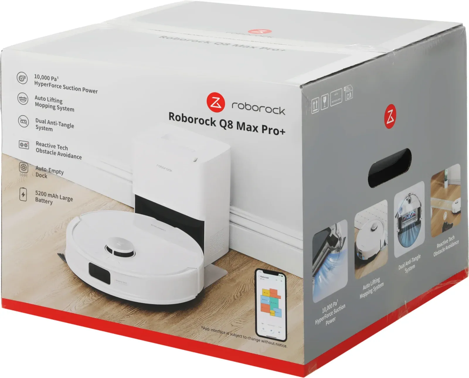 Пылесос-робот Roborock Q8 Max Pro Plus 45Вт белый в компл.:1мешок - фото 3