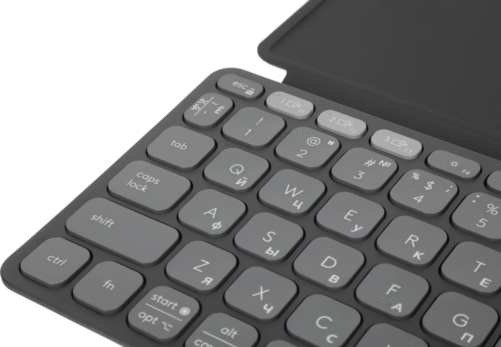 Клавиатура Logitech Keys-To-Go 2 графитовый/черный беспроводная BT slim Multimedia для ноутбука 920-012999 - фото 2