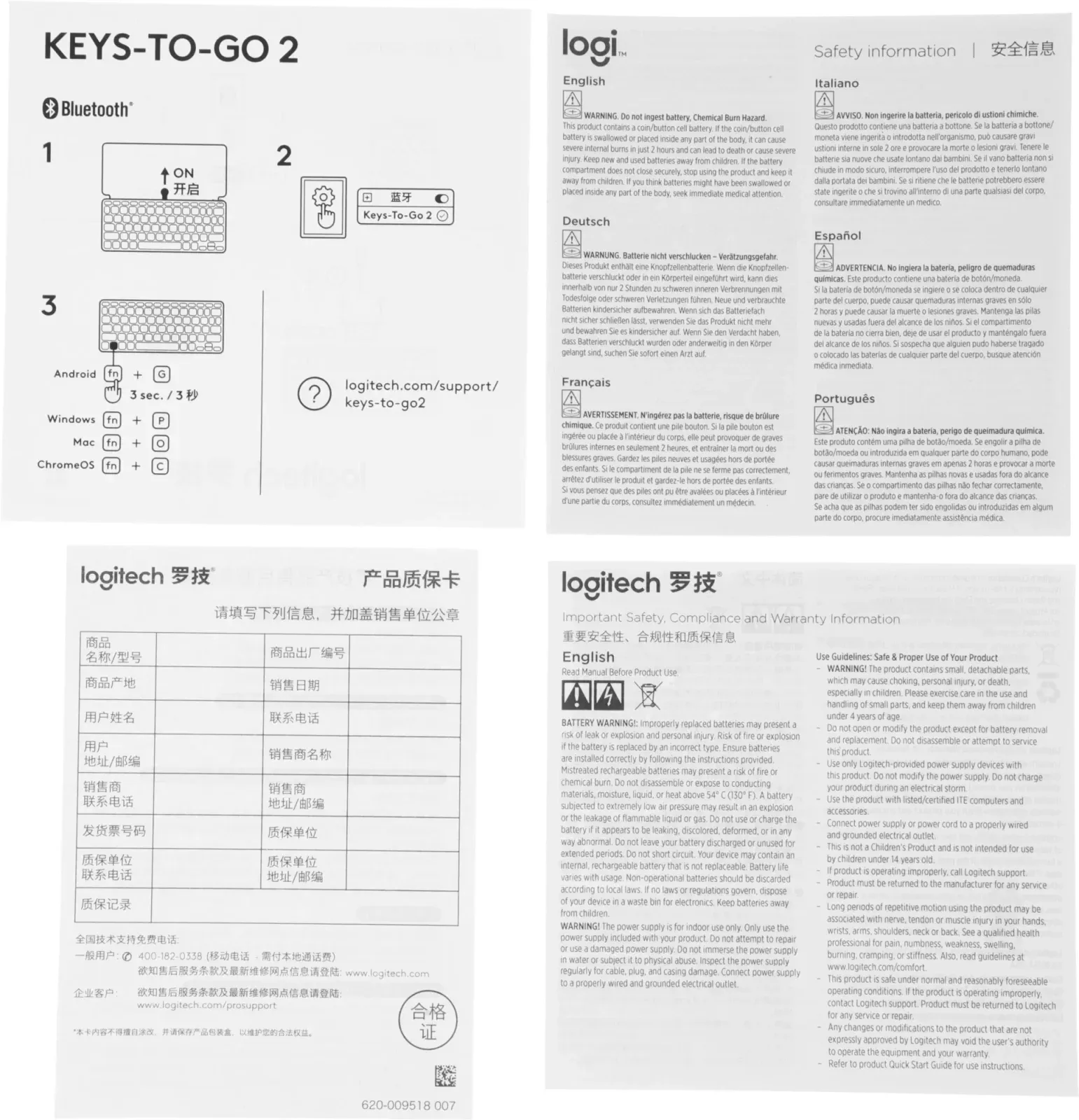 Клавиатура Logitech Keys-To-Go 2 графитовый/черный беспроводная BT slim Multimedia для ноутбука 920-012999 - фото 7