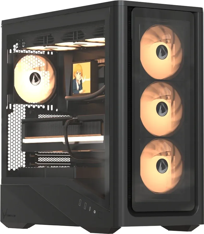 Корпус Formula Air Power G9 Duo черный без БП ATX 12x120mm 3x140mm 2xUSB3.0 audio bott PSU - фото 2