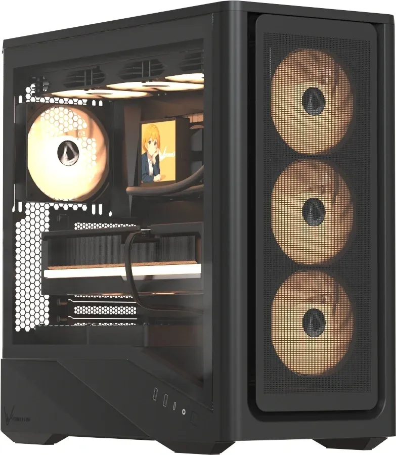 Корпус Formula Air Power G9 Duo черный без БП ATX 12x120mm 3x140mm 2xUSB3.0 audio bott PSU - фото 3