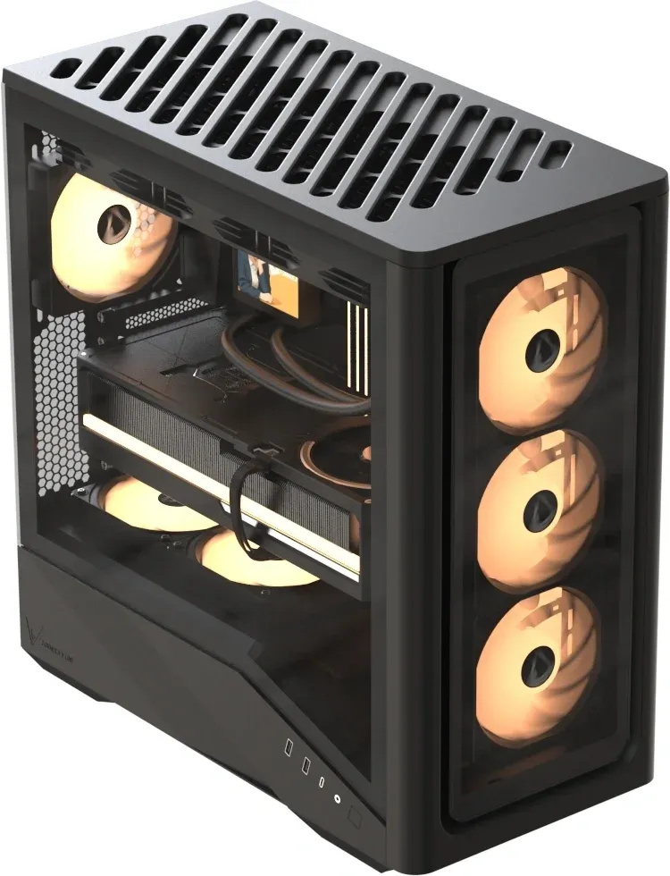 Корпус Formula Air Power G9 Duo черный без БП ATX 12x120mm 3x140mm 2xUSB3.0 audio bott PSU - фото 4
