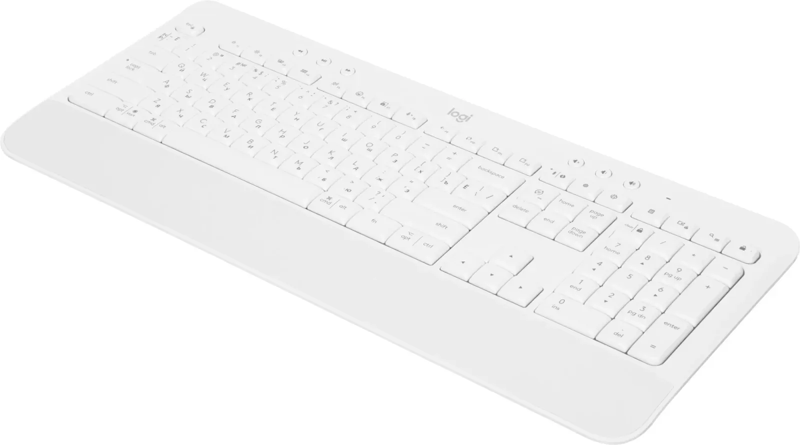 Клавиатура Logitech K650 белый USB беспроводная BT/Radio Multimedia подставка для запястий 920-010986