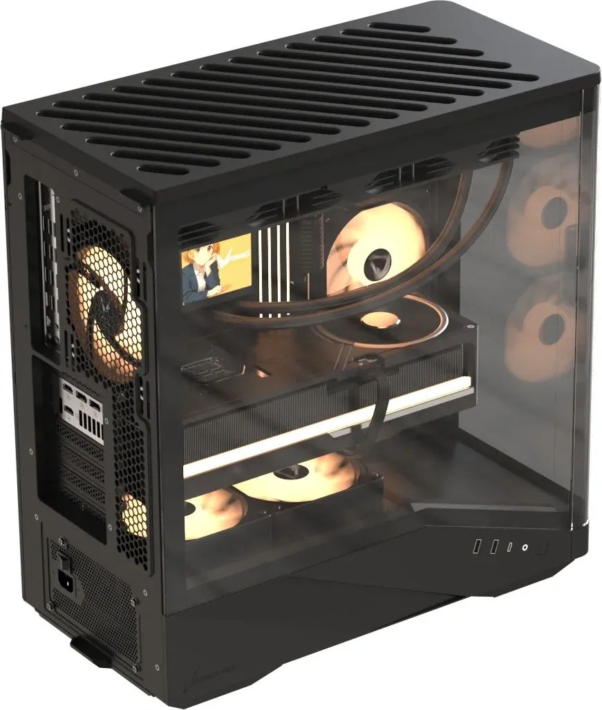 Корпус Formula Crystal U9 черный без БП ATX 9x120mm 3x140mm 2xUSB3.0 audio bott PSU - фото 4