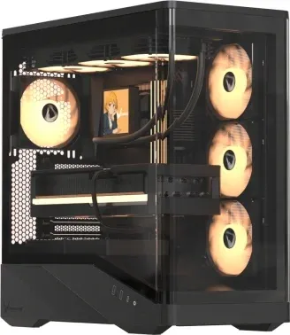 Корпус Formula Crystal U9 черный без БП ATX 9x120mm 3x140mm 2xUSB3.0 audio bott PSU - фото 7