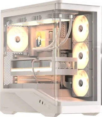 Корпус Formula Crystal U9 белый без БП ATX 9x120mm 3x140mm 2xUSB3.0 audio bott PSU - фото 7