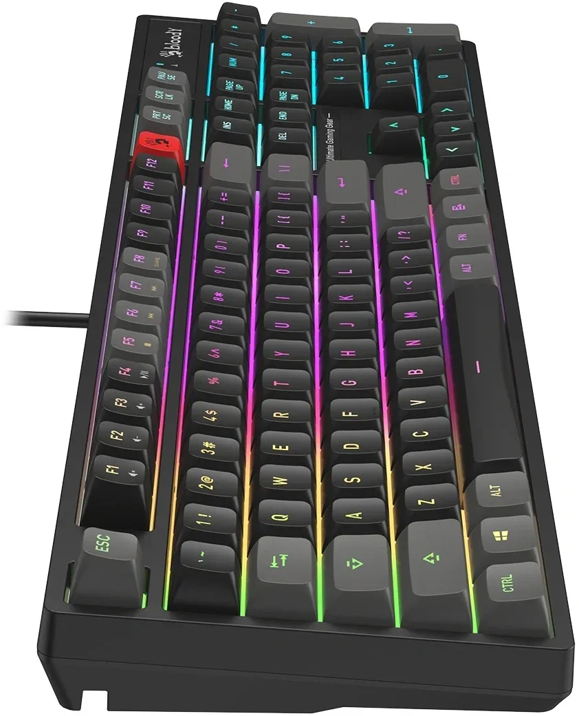 Клавиатура A4Tech Bloody B230N черный USB Multimedia for gamer LED B230N кабель 1.8м - фото 8