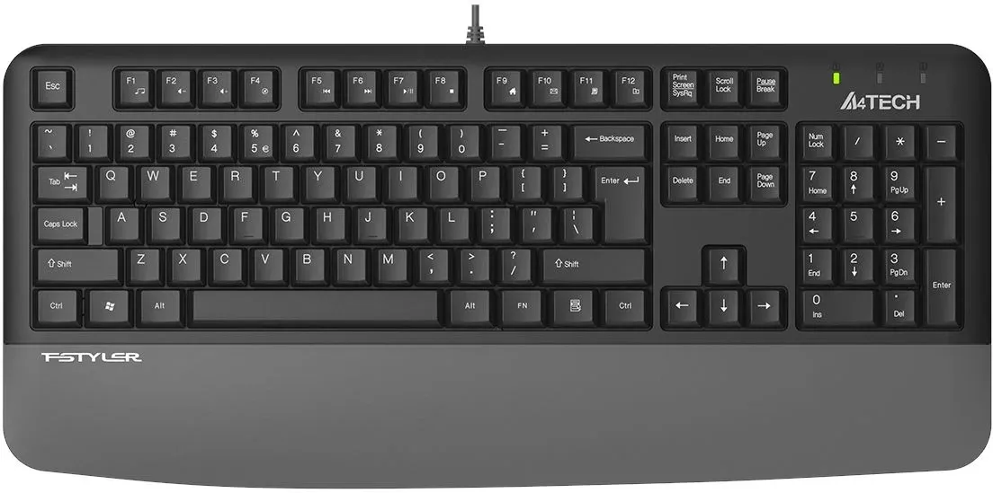 Клавиатура A4Tech Fstyler FK20 серый USB Multimedia подставка для запястий FK20 кабель 1.5м