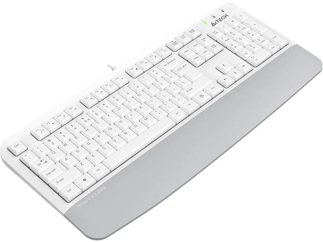 Клавиатура A4Tech Fstyler FK20 белый USB Multimedia подставка для запястий FK20 кабель 1.5м - фото 4