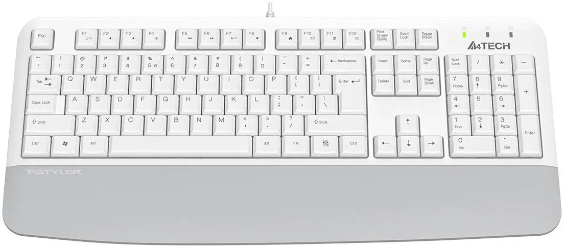 Клавиатура A4Tech Fstyler FK20 белый USB Multimedia подставка для запястий FK20 кабель 1.5м - фото 6