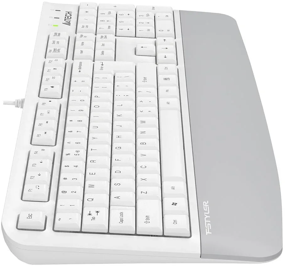 Клавиатура A4Tech Fstyler FK20 белый USB Multimedia подставка для запястий FK20 кабель 1.5м - фото 8
