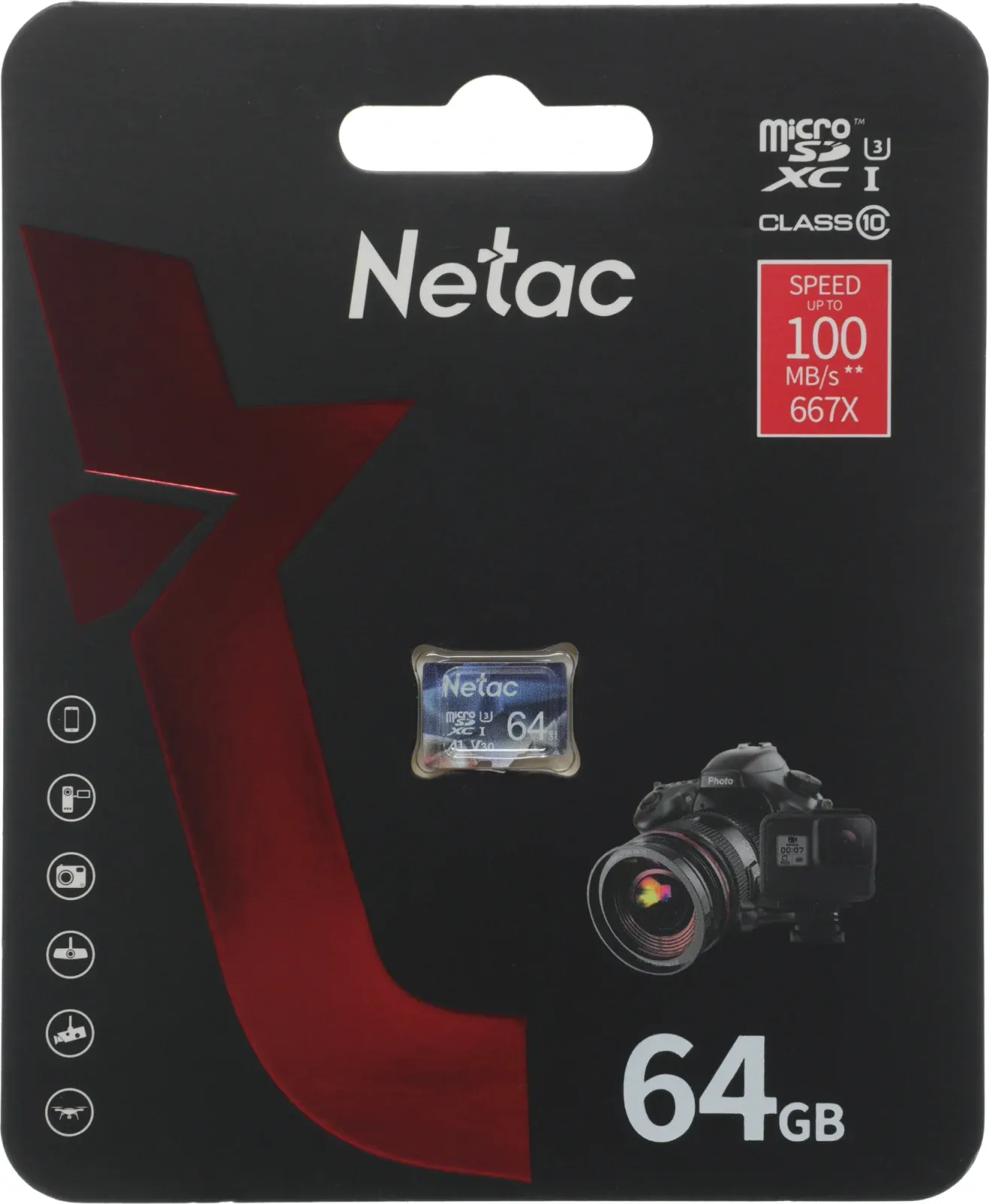 Флеш карта microSDXC 64GB Netac P500 Ultra w/o adapter - фото 2