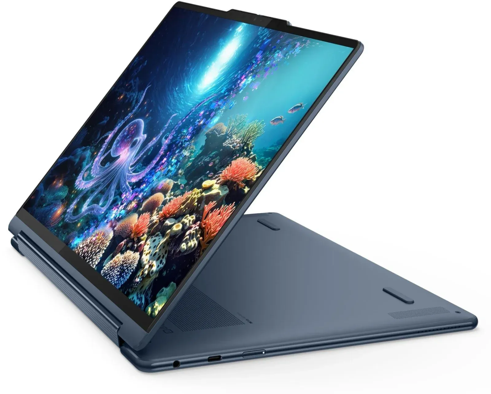 Ноутбук Lenovo Yoga 9 14ILL10 Core Ultra 7 258V 32Gb SSD1Tb Intel Arc 140V 14 OLED Touch 2.8K 2880x1800 Windows 11 Home blue WiFi BT Cam Bag 83LC0055RK - фото 4