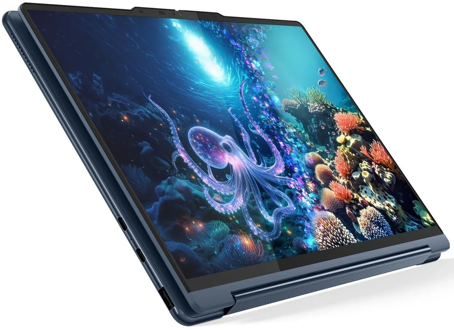 Ноутбук Lenovo Yoga 9 14ILL10 Core Ultra 7 258V 32Gb SSD1Tb Intel Arc 140V 14 OLED Touch 2.8K 2880x1800 Windows 11 Home blue WiFi BT Cam Bag 83LC0055RK - фото 7