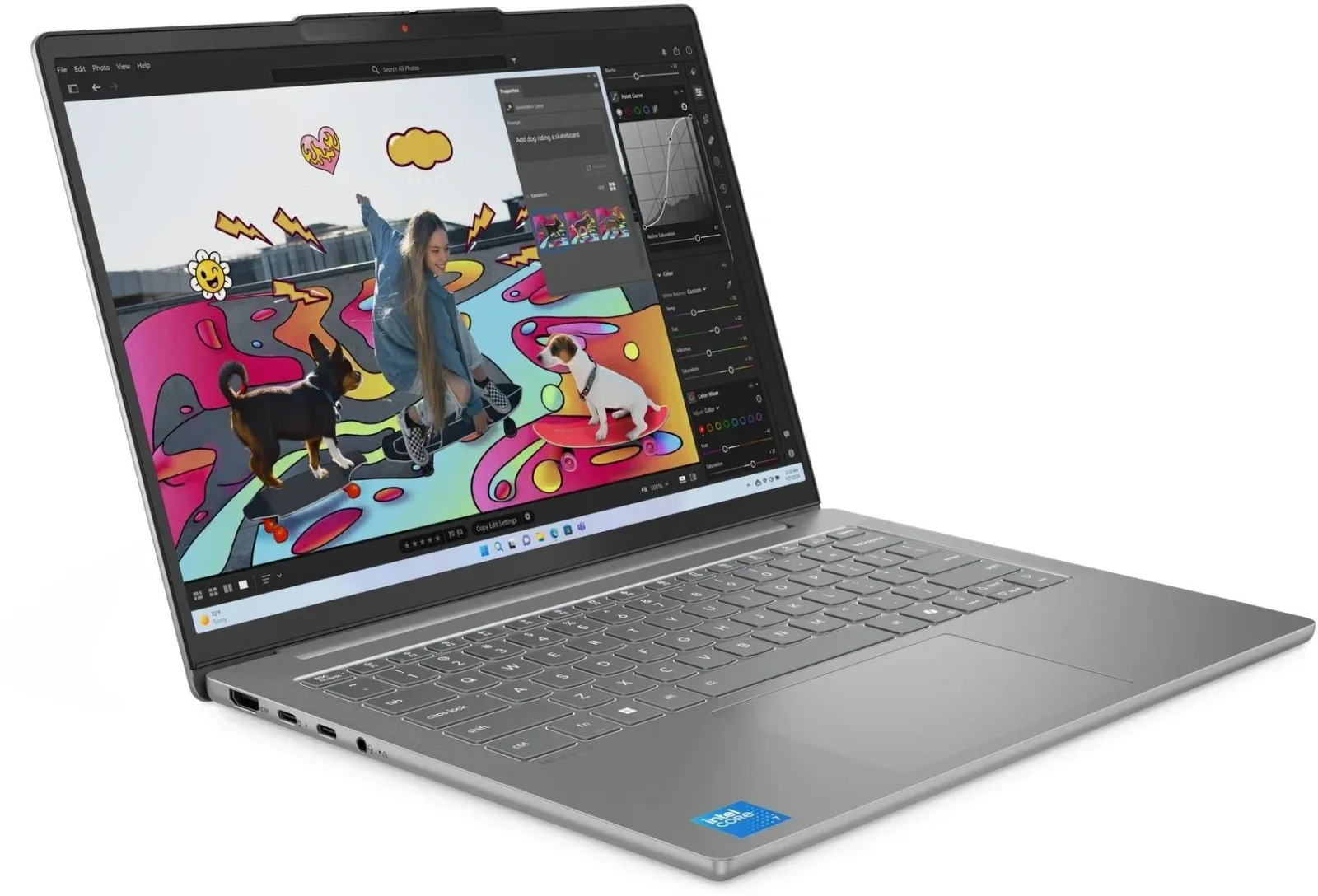 Ноутбук Lenovo IdeaPad Slim 5 14IRH10R Core 5 210H 32Gb SSD1Tb Intel Graphics 14 OLED WUXGA 1920x1200 без ОС grey WiFi BT Cam 83J0001BRK - фото 5