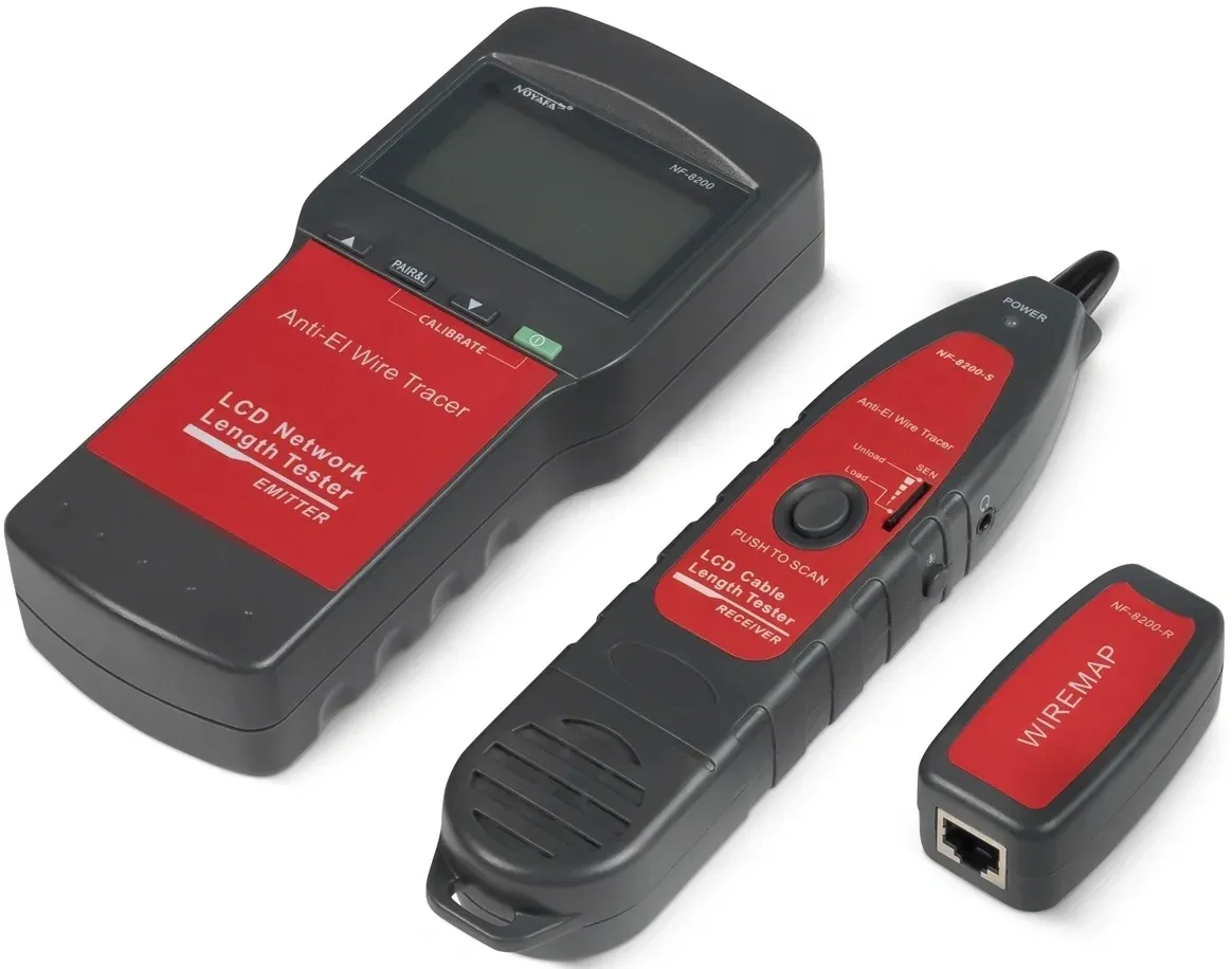 Тестер кабельный Cabeus CT-LCD-RJ45-Scan черный/красный - фото 2