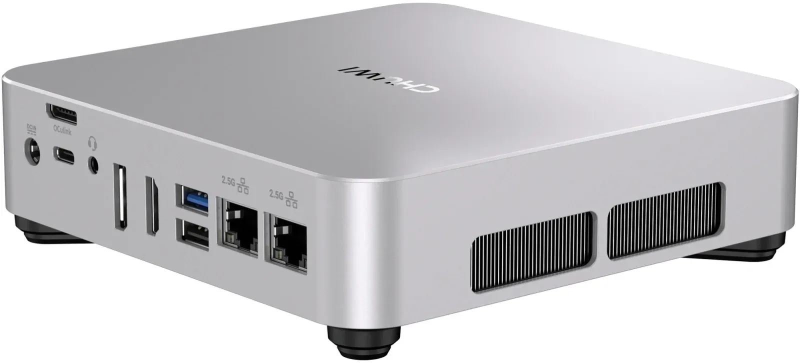ПК Мини Chuwi AuBox Ryzen 7 8745HS 3.8 16Gb SSD512Gb 780M Windows 11 Pro 2x2.5GbitEth WiFi BT 120W серебристый/черный - фото 3