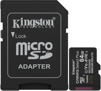Флеш карта microSDXC 64GB Kingston SDCS3/64GB Canvas Select Plus V10 A1 + adapter - фото 5
