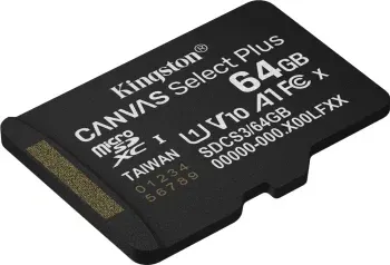 Флеш карта microSDXC 64GB Kingston SDCS3/64GBSP Canvas Select Plus V10 A1 w/o adapter, черный - фото 6
