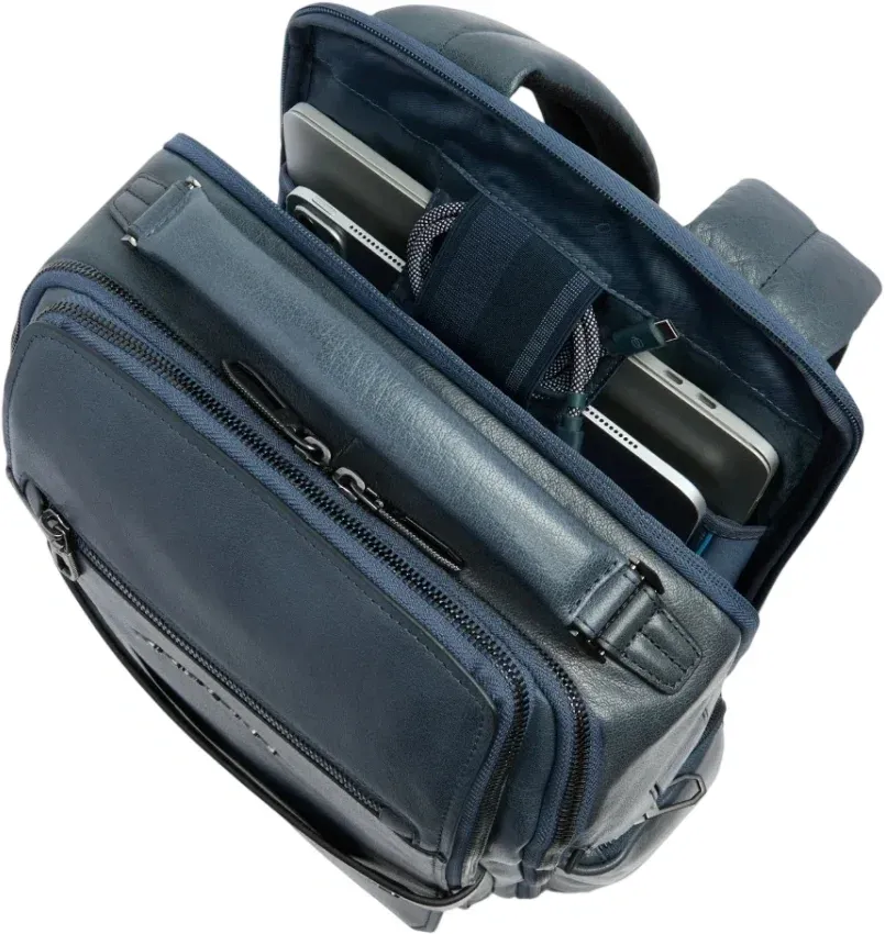Рюкзак мужской Piquadro Solm CA7023S141BM/AV серо-голубой натур.кожа, 30 л - фото 4