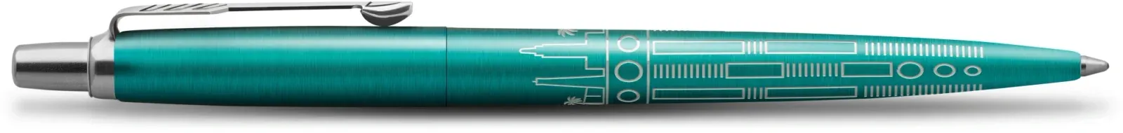 Ручка шариков. Parker Jotter Global Icons SE Miami K179 2221602 бирюзовый M син. черн. подар.кор. - фото 3