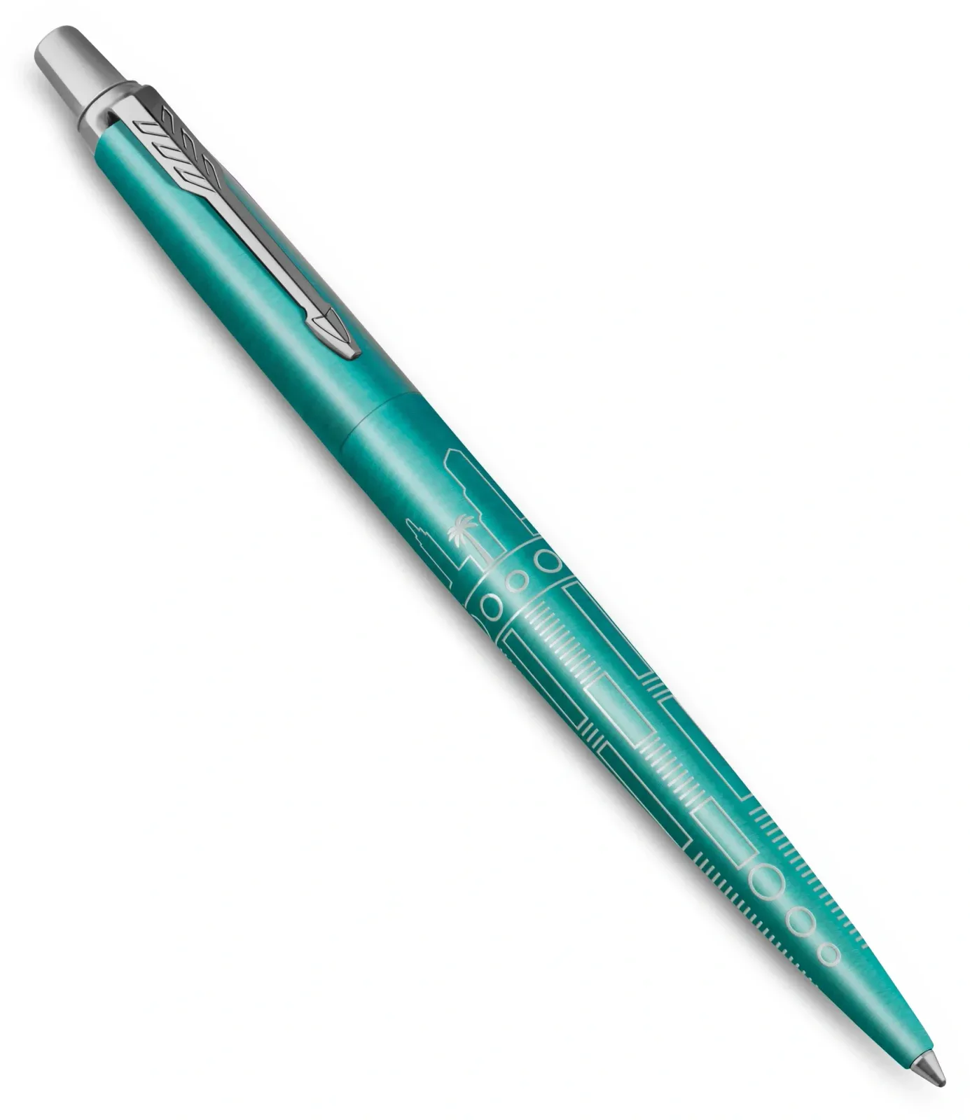 Ручка шариков. Parker Jotter Global Icons SE Miami K179 2221602 бирюзовый M син. черн. подар.кор. - фото 4