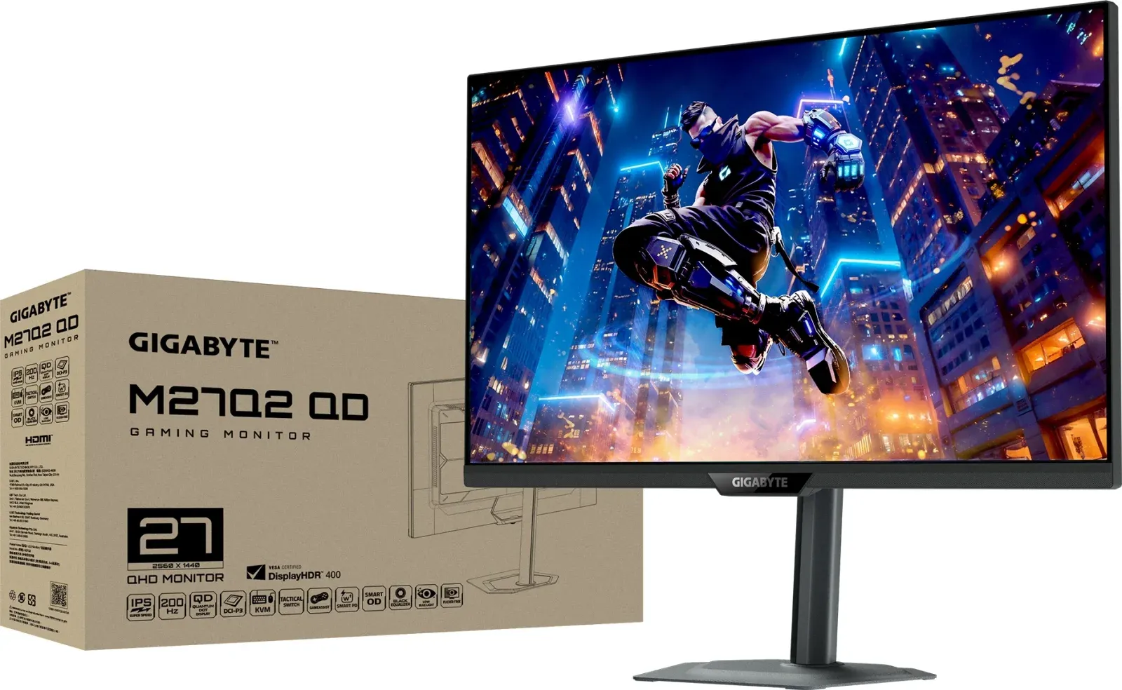 Монитор Gigabyte 27 M27Q2 QD черный IPS LED 16:9 HDMI полуматовая HAS Piv 1000:1 350cd 178гр/178гр 2560x1440 200Hz DP 2K USB 5.91кг - фото 7