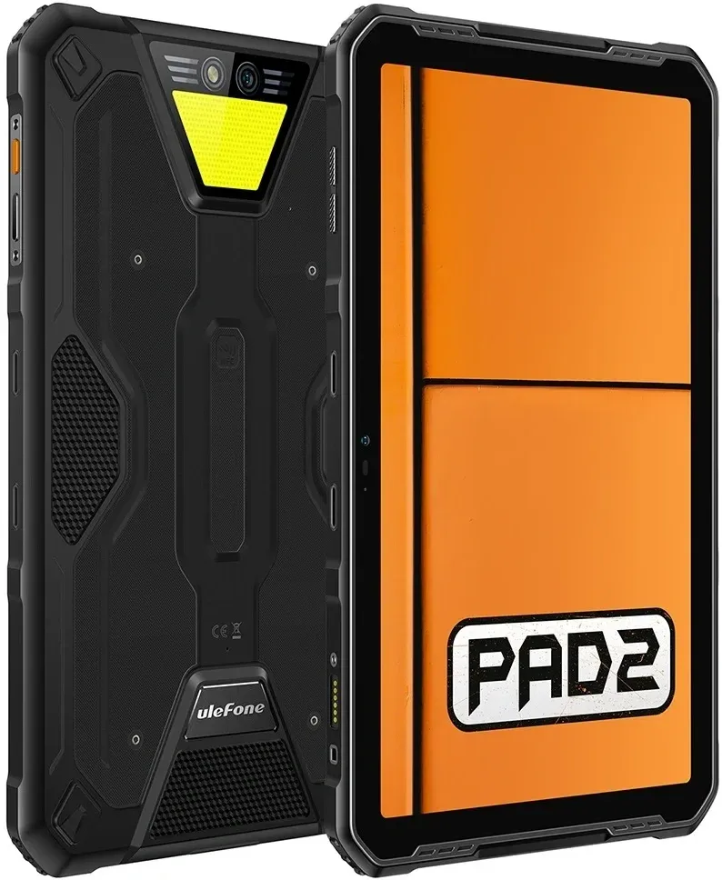 Планшет Ulefone Armor Pad 2 G99 2.2 8C RAM8Gb ROM256Gb 11 IPS 2000x1200 4G Android 13 черный/оранжевый 48Mpix 16Mpix BT WiFi microSD 2Tb 18600mAh 84hr 840hrs - фото 3