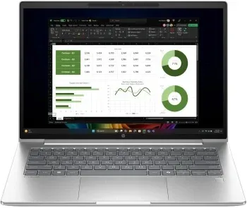 Ноутбук HP ProBook 4 G1q Snapdragon X X1-26-100 16Gb SSD512Gb Qualcomm Adreno 14 IPS WUXGA 1920x1200 Windows 11 Pro silver WiFi BT Cam B39XGAT - фото 6