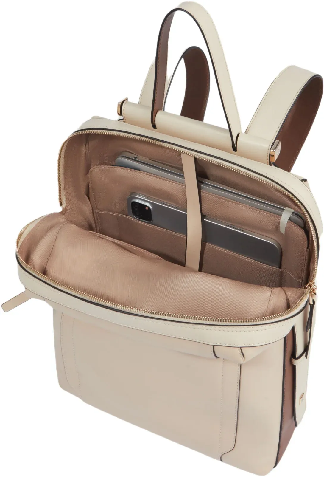 Рюкзак женский Piquadro Circle CA4576W92/BECU бежевый/кофейный натур.кожа, 7 л - фото 4