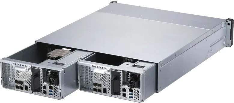 Сетевое хранилище NAS Qnap ES2486DC-2142IT-128G 24-bay стоечный Xeon D-2142I1T, серебристый - фото 6