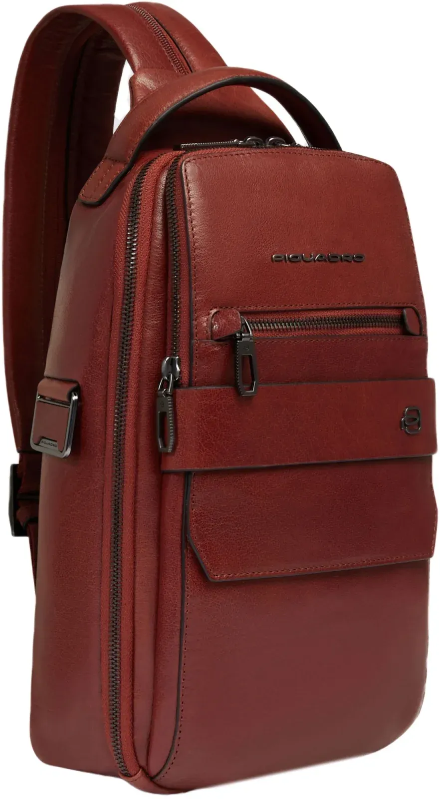 Рюкзак слинг мужской Piquadro Solm CA7028S141/CU табачный натур.кожа, 5.5 л - фото 2