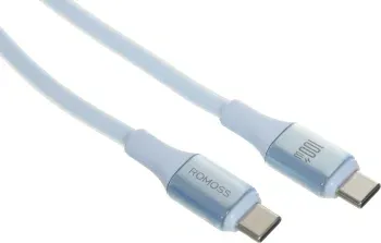 Кабель Romoss CB3241 USB Type-C m-USB Type-C m 1.2м голубой - фото 6