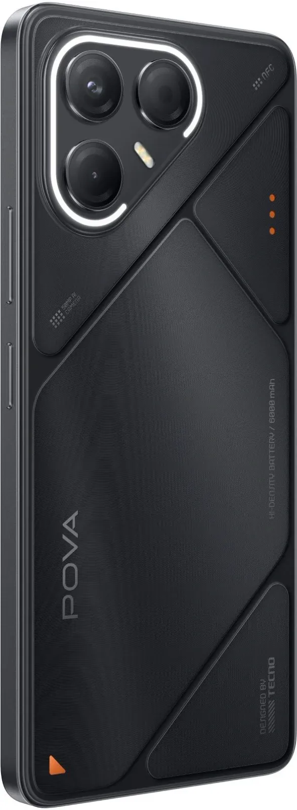 Смартфон Tecno Pova 7 5G 128Gb 8Gb черный моноблок 3G 4G 2Sim 6.78 1080x2460 Android 15 50Mpix 802.11 a/b/g/n/ac/ax NFC GPS GSM900/1800 Protect microSD max1024Gb - фото 8