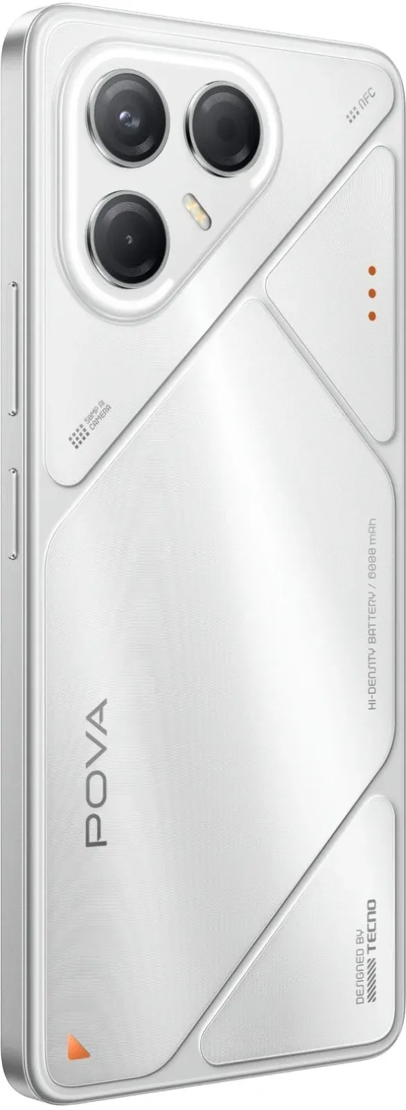 Смартфон Tecno Pova 7 5G 128Gb 8Gb серебристый моноблок 3G 4G 2Sim 6.78 1080x2460 Android 15 50Mpix 802.11 a/b/g/n/ac/ax NFC GPS GSM900/1800 Protect microSD max1024Gb - фото 8