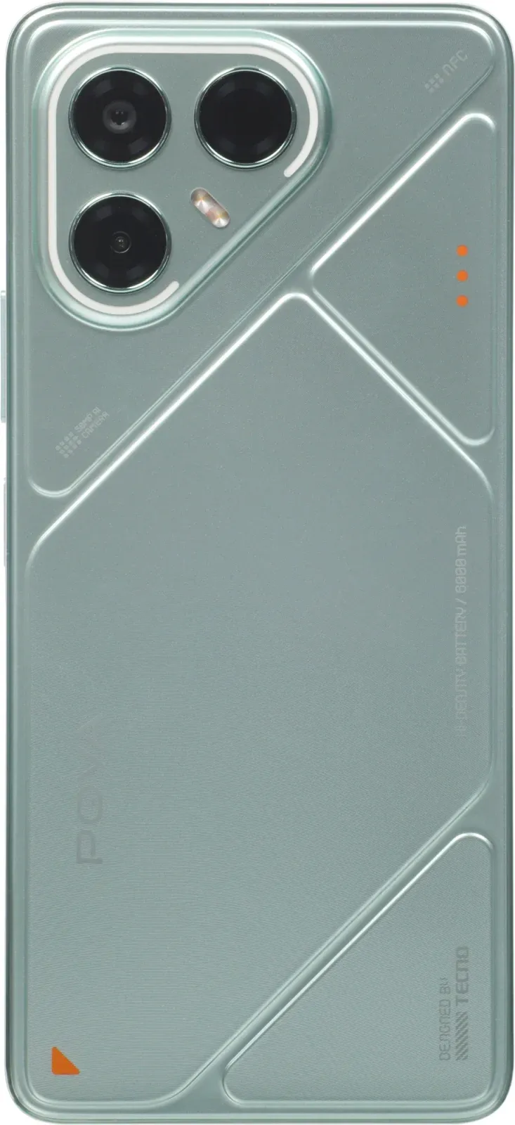Смартфон Tecno Pova 7 5G 128Gb 8Gb зеленый моноблок 3G 4G 2Sim 6.78 1080x2460 Android 15 50Mpix 802.11 a/b/g/n/ac/ax NFC GPS GSM900/1800 Protect microSD max1024Gb - фото 5
