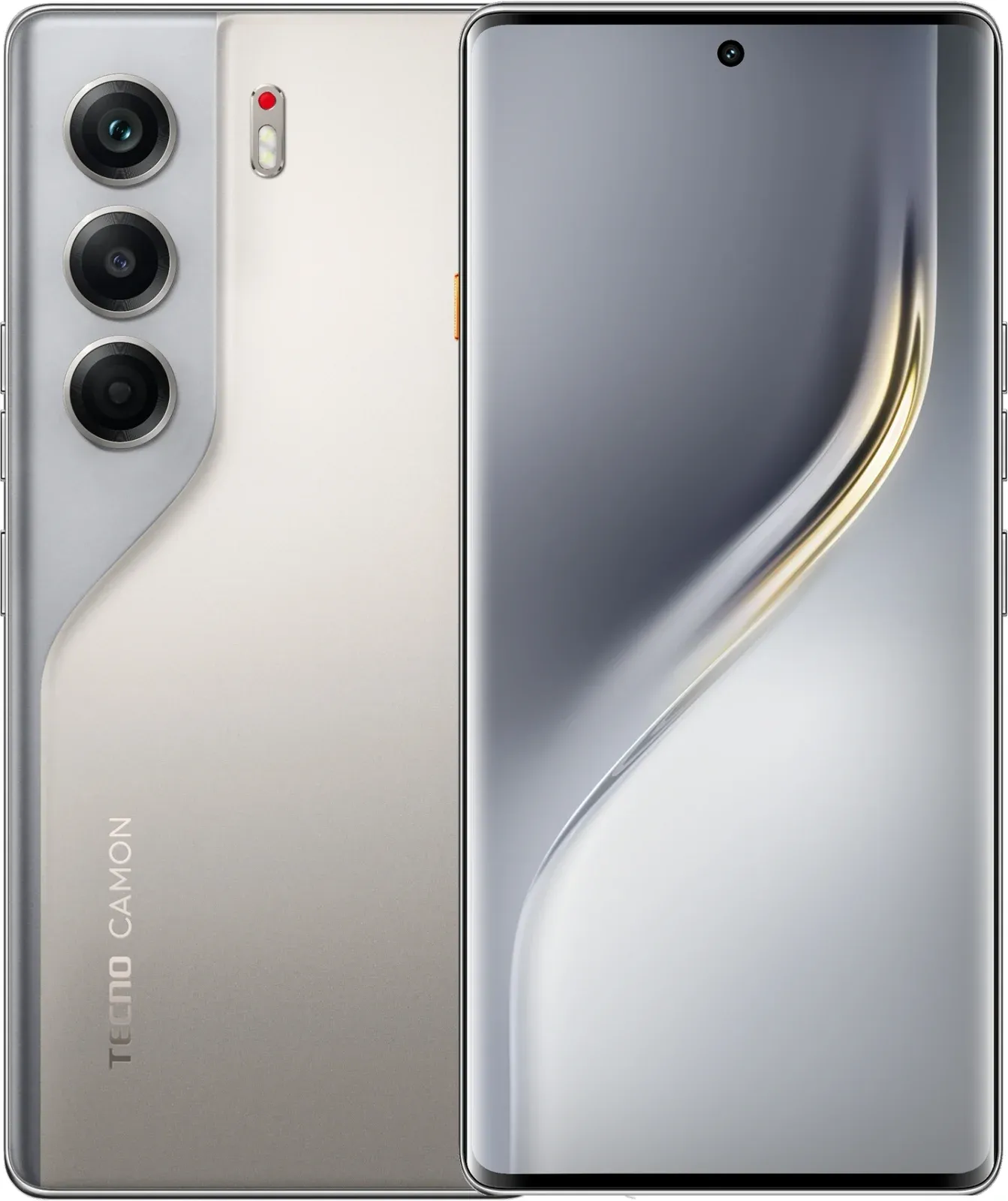 Смартфон Tecno Camon 40 Pro 5G 256Gb 8Gb титановый моноблок 3G 4G 2Sim 6.78 1080x2436 Android 15 50Mpix 802.11 a/b/g/n/ac/ax NFC GPS GSM900/1800 GSM1900 Protect FM - фото 2
