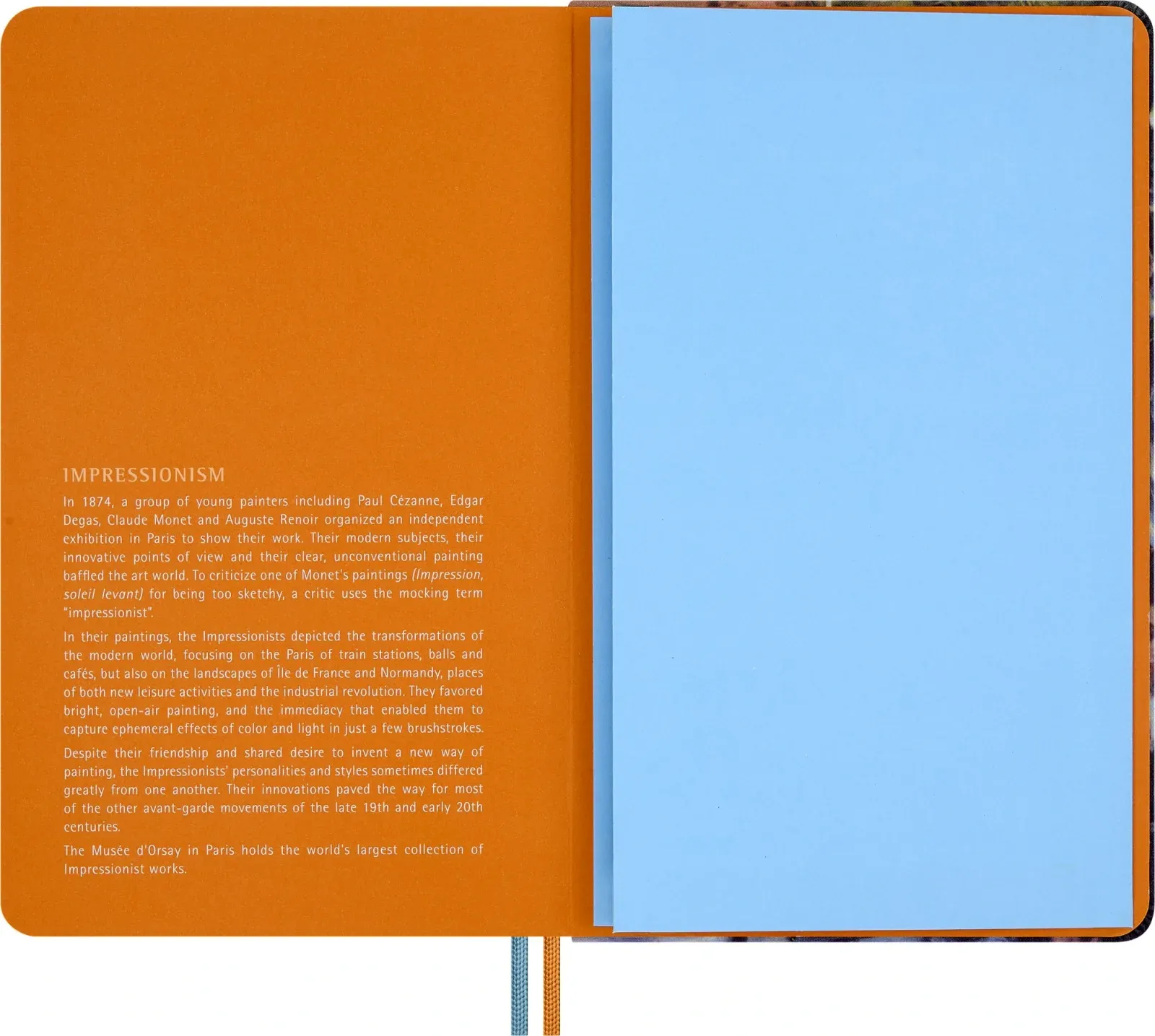 Блокнот Moleskine LIMITED EDITION MUSEE D`ORSAY SKNTBHL6911S1NL Large 130х210мм обложка текстиль 176стр. линейка синий - фото 4