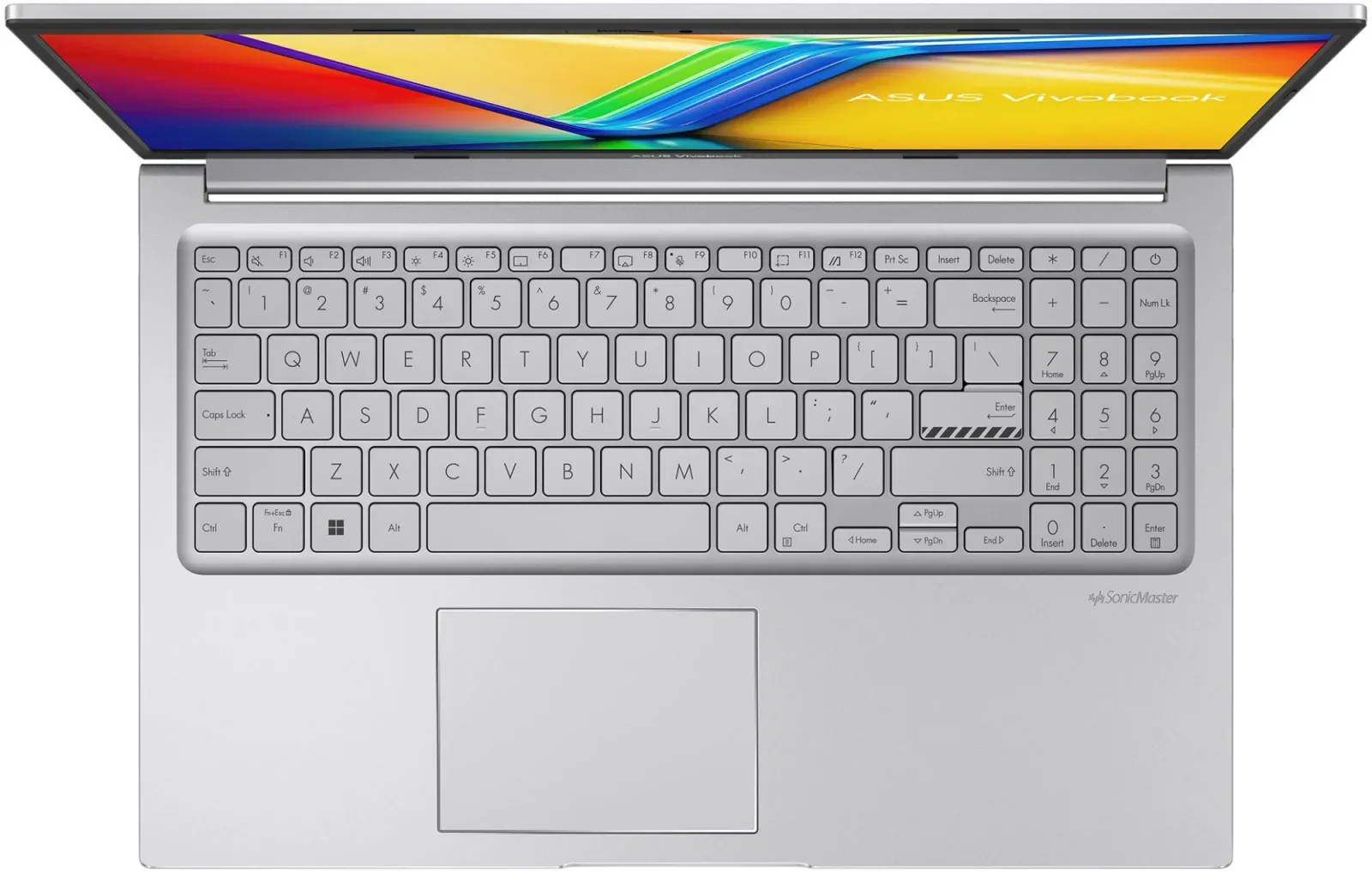 Ноутбук Asus Vivobook 15 X1504VA-BQ4056 Core 5 120U 16Gb SSD512Gb Intel Graphics 15.6 IPS FHD 1920x1080 без ОС silver WiFi BT Cam 90NB13Y2-M02FT0 - фото 7