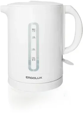 Чайник электрический Ergolux ELX-KH01-C01 1.7л. 2300Вт белый корпус: пластик - фото 3