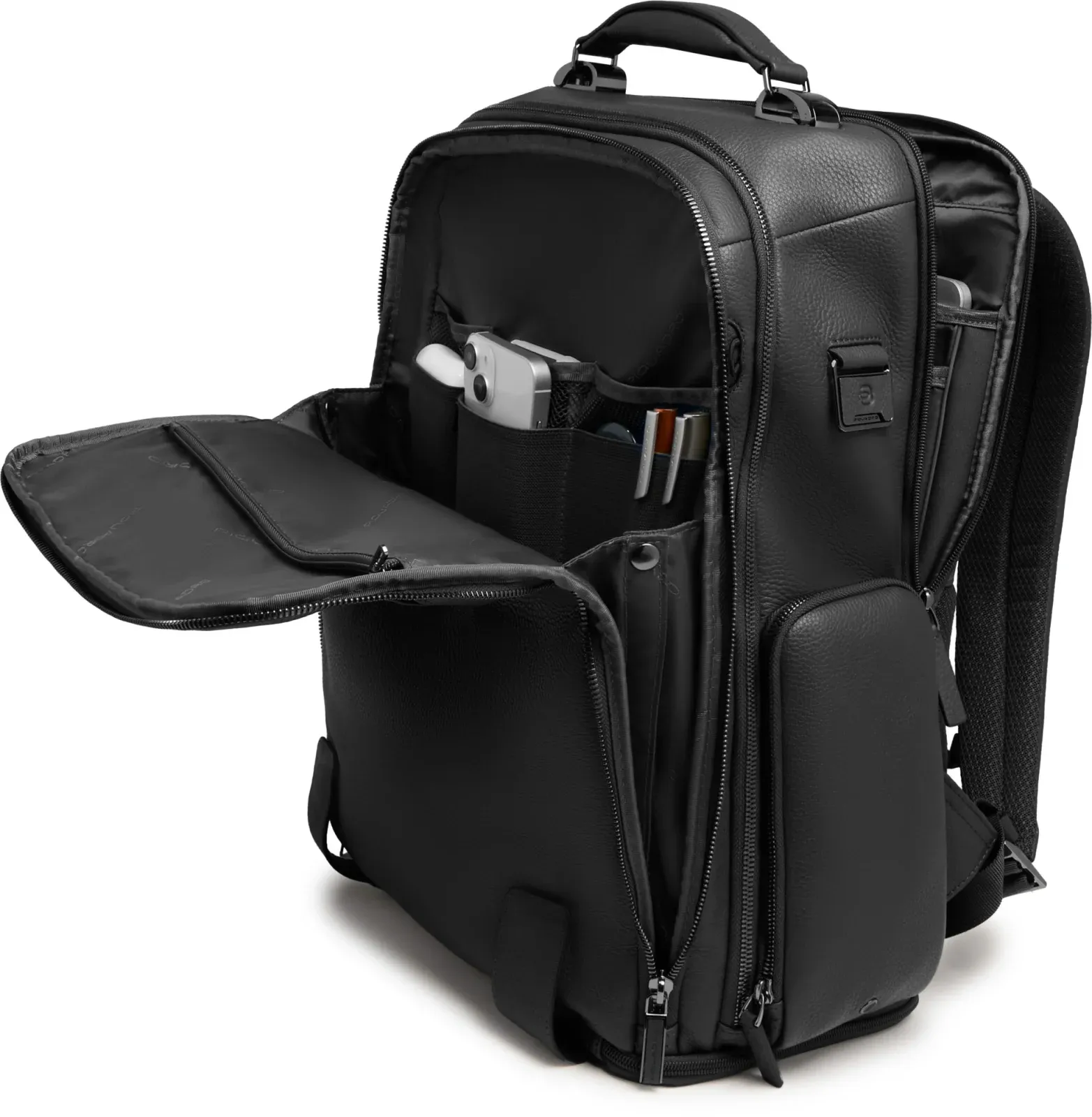 Рюкзак мужской Piquadro Modus CA7107MOSBM/N черный натур.кожа, 24 л - фото 7
