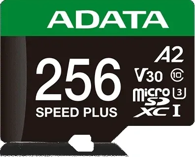 Флеш карта microSDXC 256GB A-Data UD256GUI3V30A2SP-RA1 Speed Plus V30 A2 + adapter - фото 2