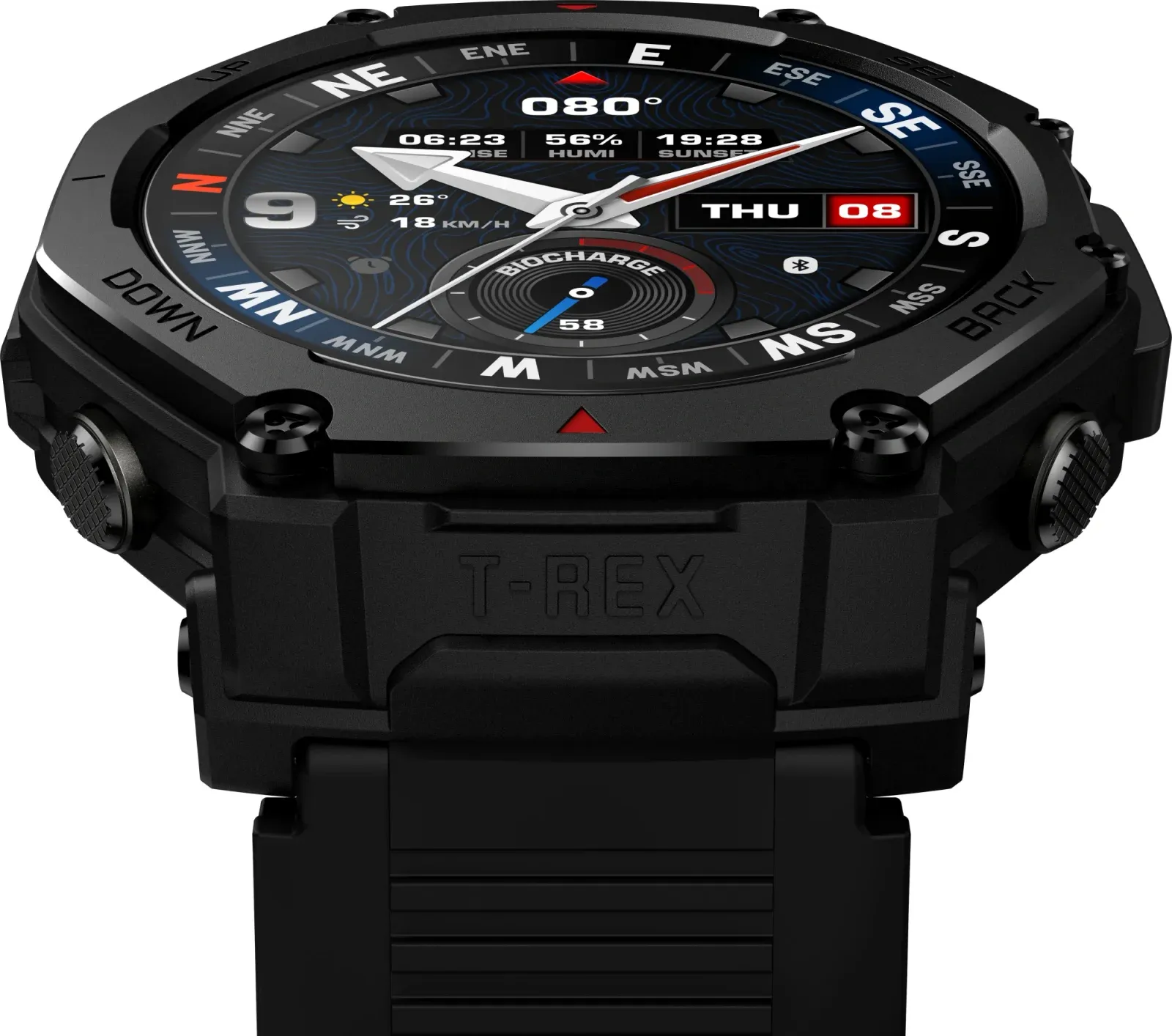 Смарт-часы Amazfit T-rex 3 Pro A2444 48мм 1.5 AMOLED корп.черный рем.черный разм.брасл.:145-210мм 1747201 - фото 5